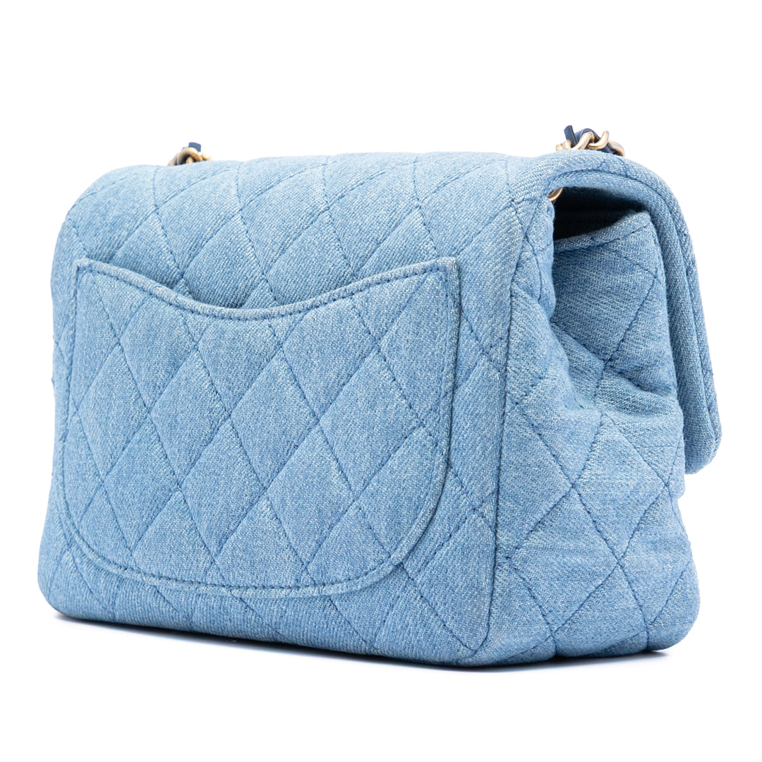 Chanel Mini Square Classic Jean Perle Crush Simple rabat