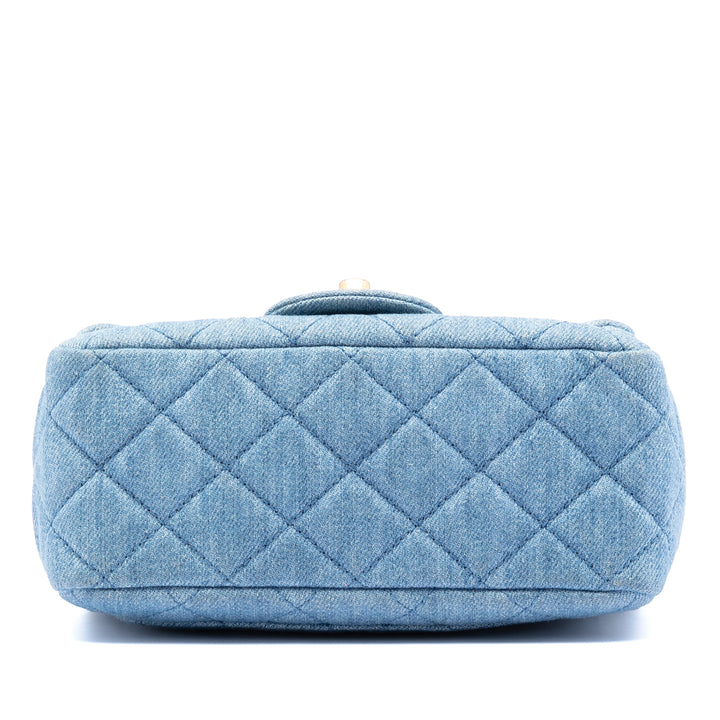 Chanel Mini Square Classic Jean Perle Crush Simple rabat