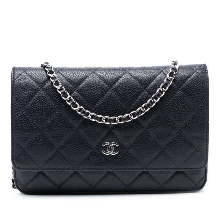 Chanel CC Matelassé Caviar Wallet on Chain