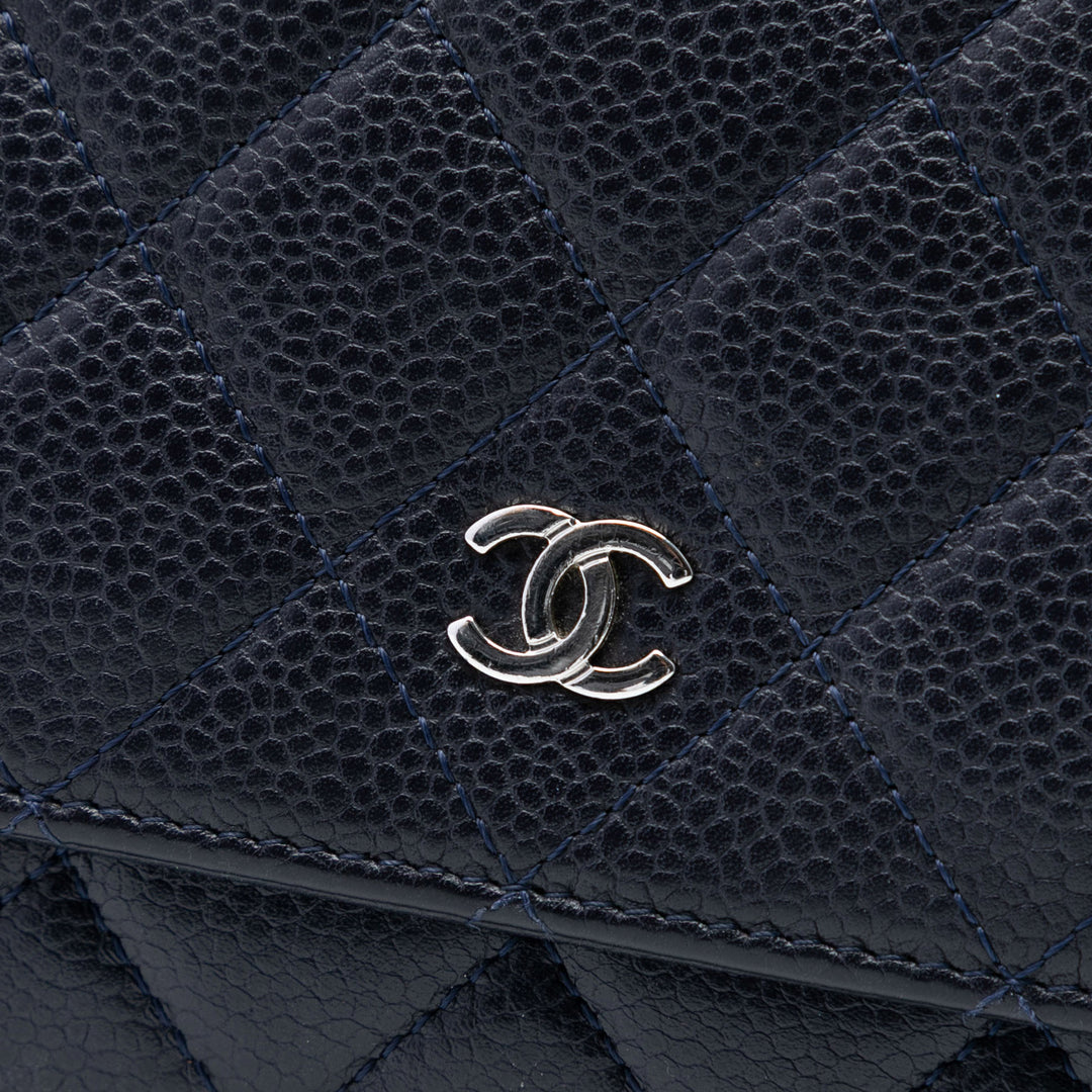 Chanel CC Matelassé Caviar Wallet on Chain
