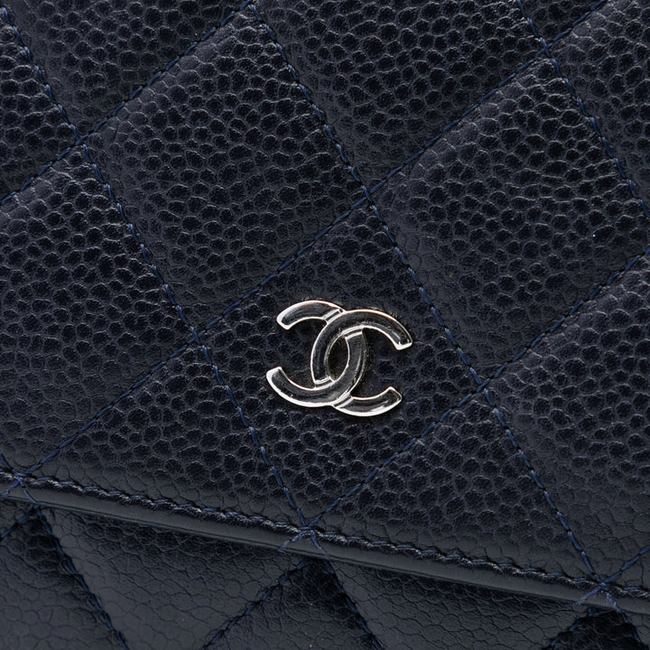 Chanel CC Matelassé Caviar Wallet on Chain
