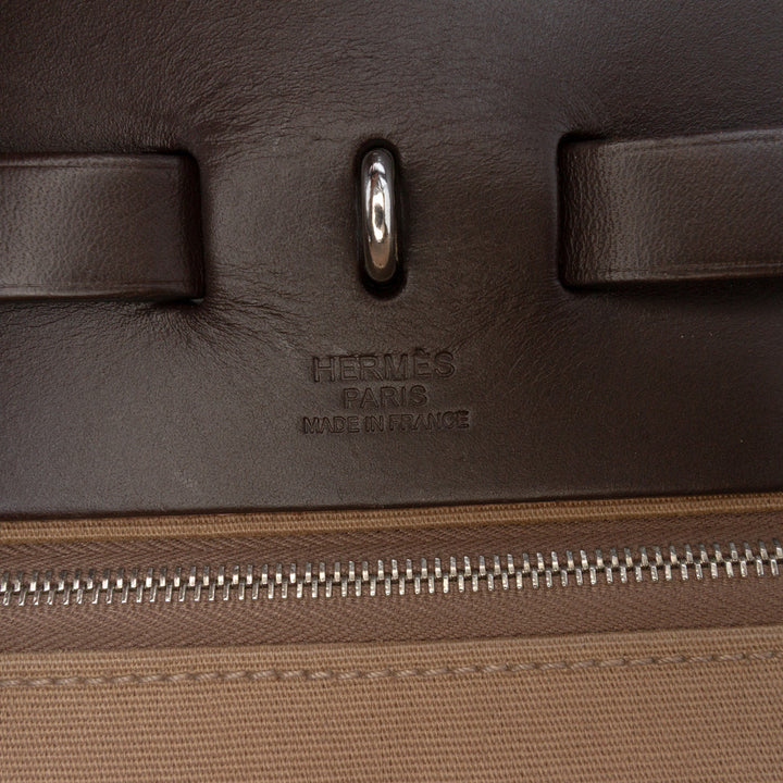 Hermès Toile Herbag Zip 39 Marron