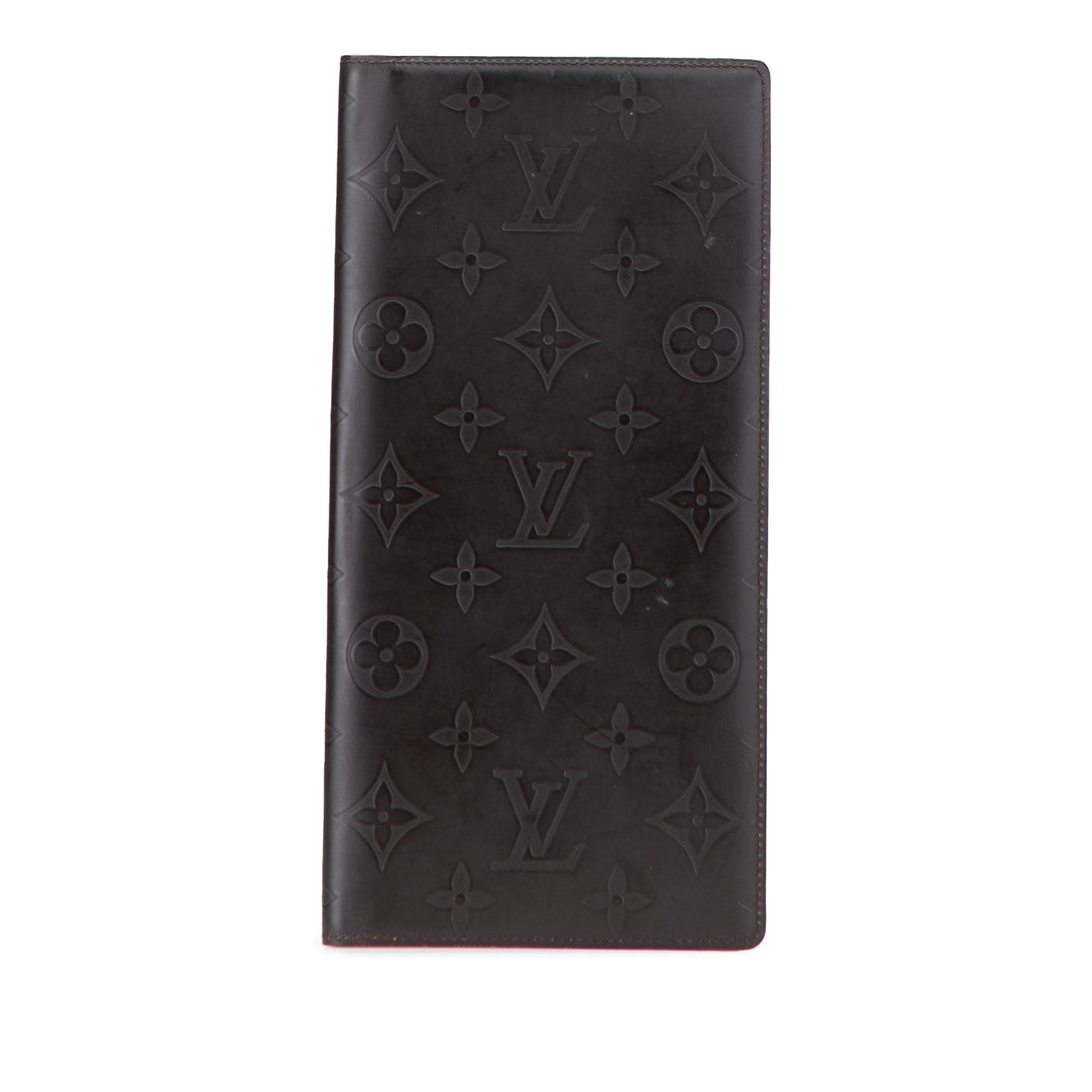 Monogram Glace Portefeuille Double Wallet Brown - Gaby Paris