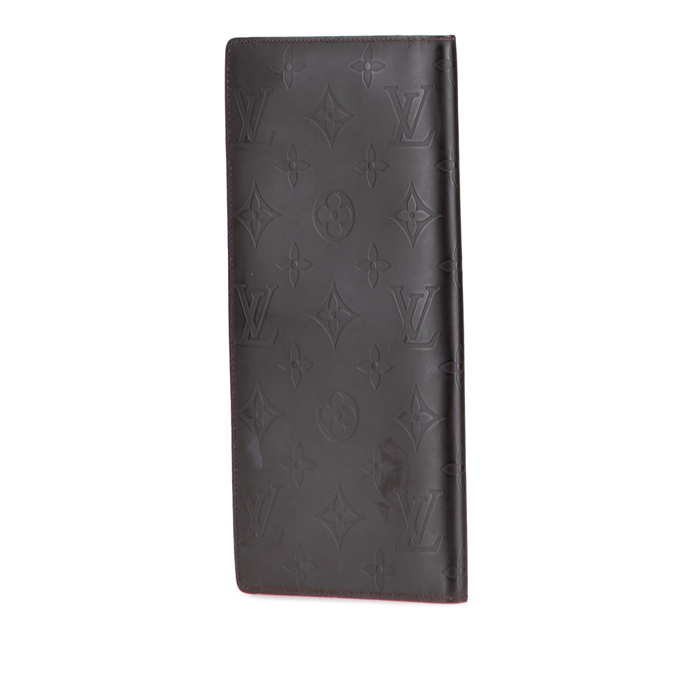 Monogram Glace Portefeuille Double Wallet Brown - Gaby Paris