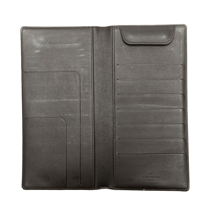 Monogram Glace Portefeuille Double Wallet Brown - Gaby Paris