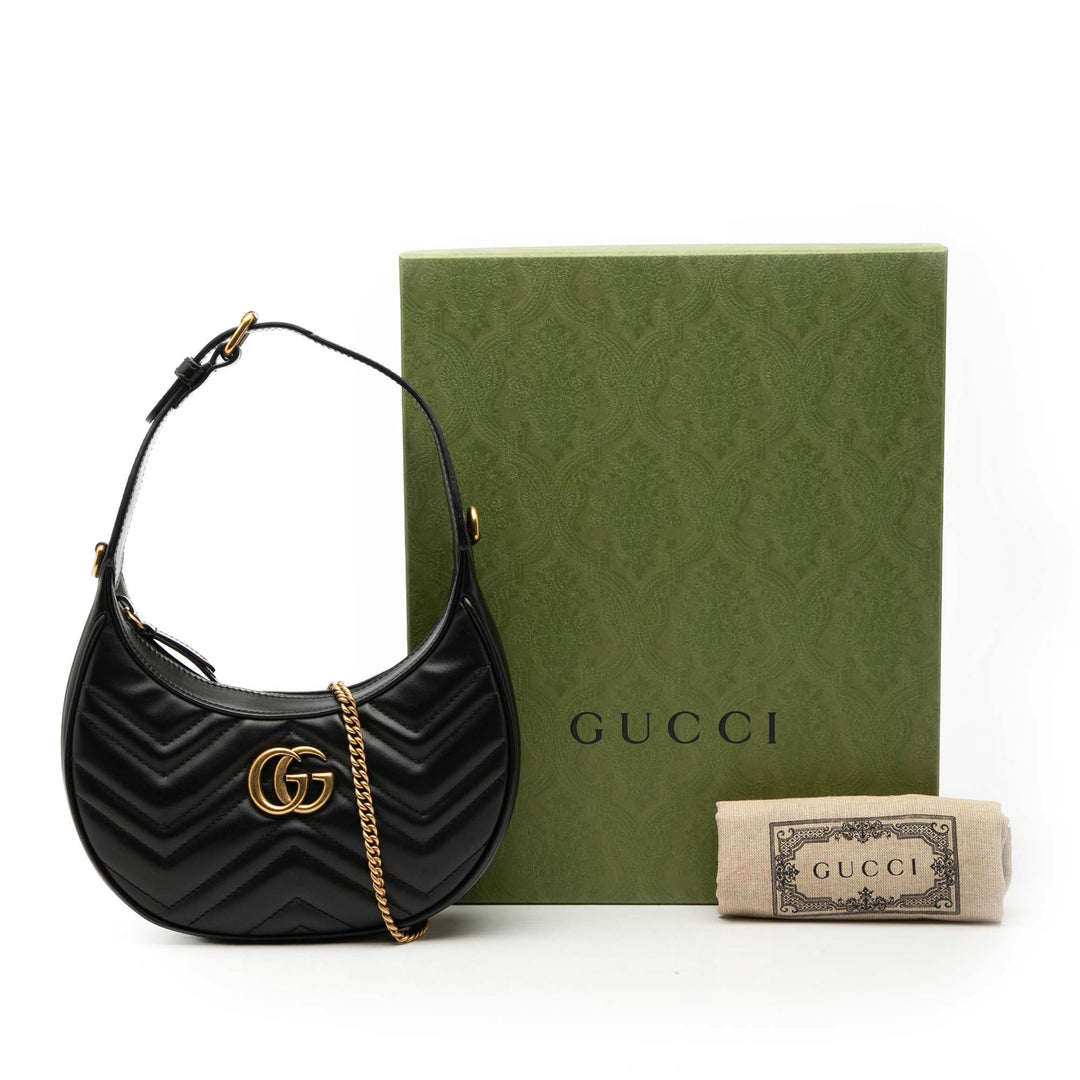 Gucci Mini GG Marmont Half Moon Sac