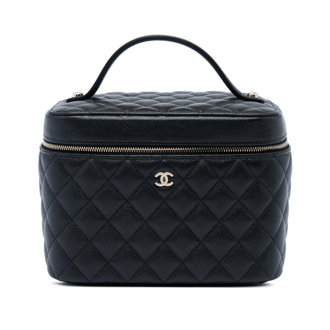 CC Matelassé Vanity Moyen Cuir caviar Noir