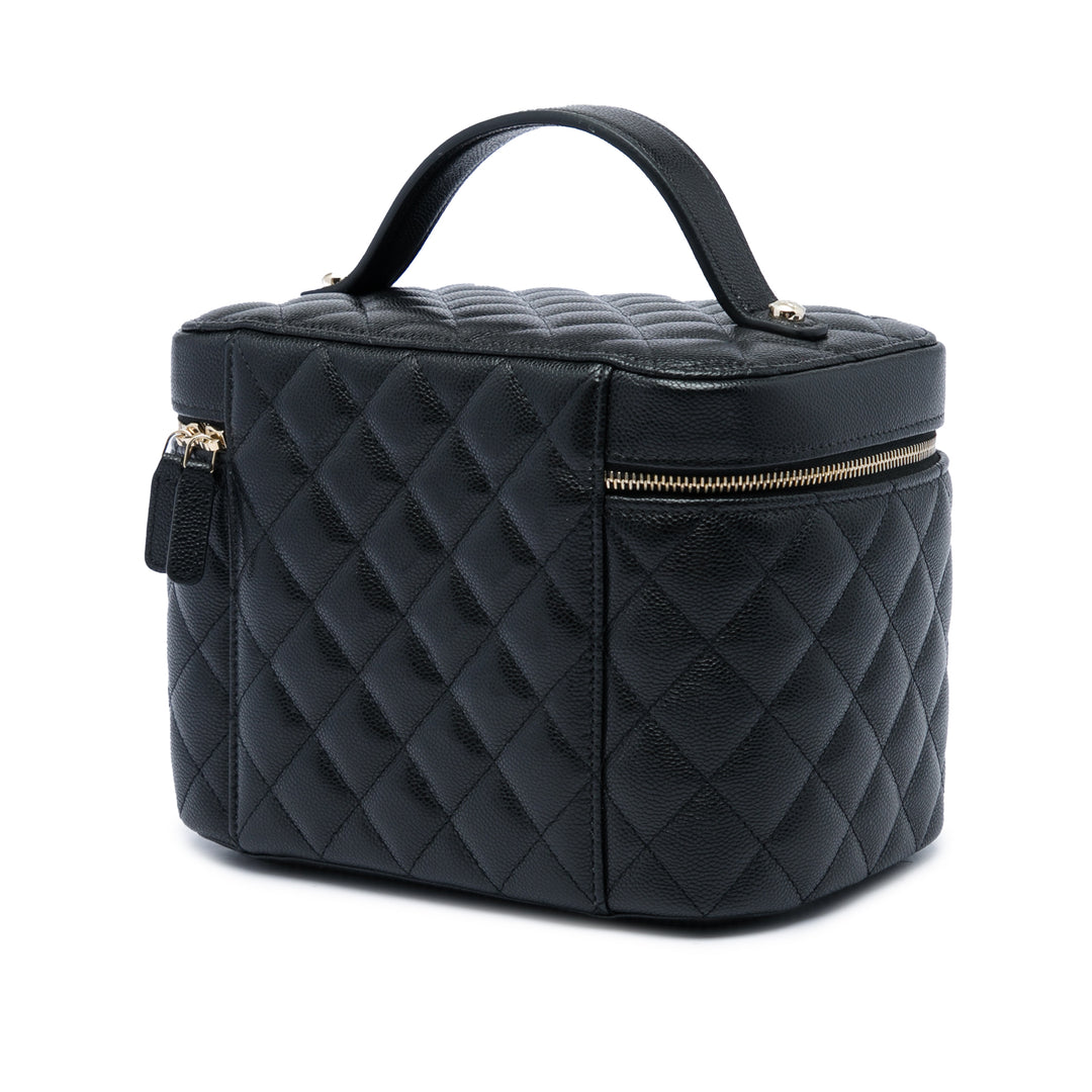 CC Matelassé Vanity Moyen Cuir caviar Noir