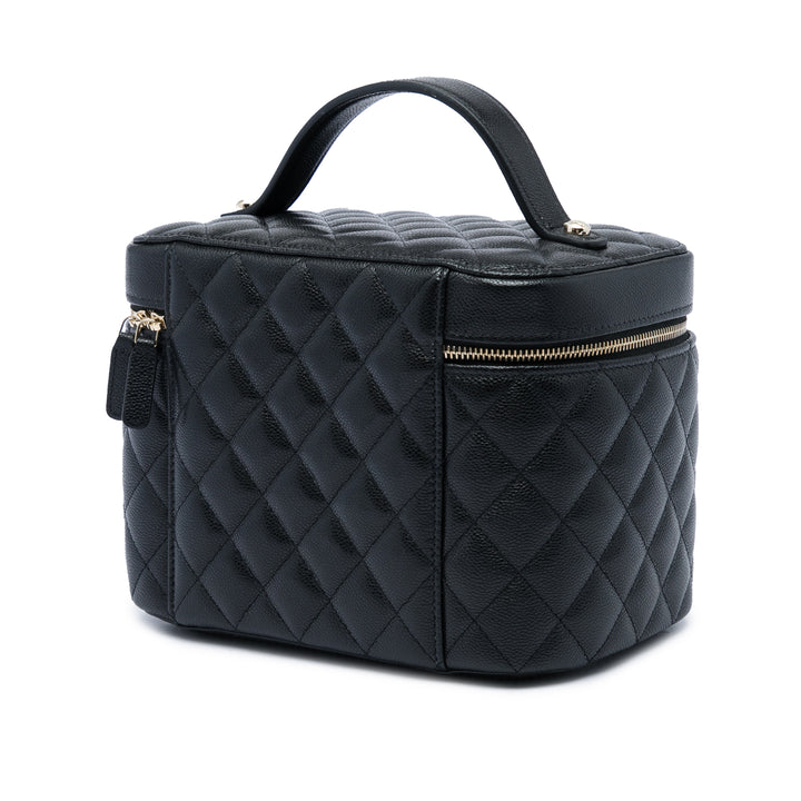 CC Matelassé Vanity Moyen Cuir caviar Noir
