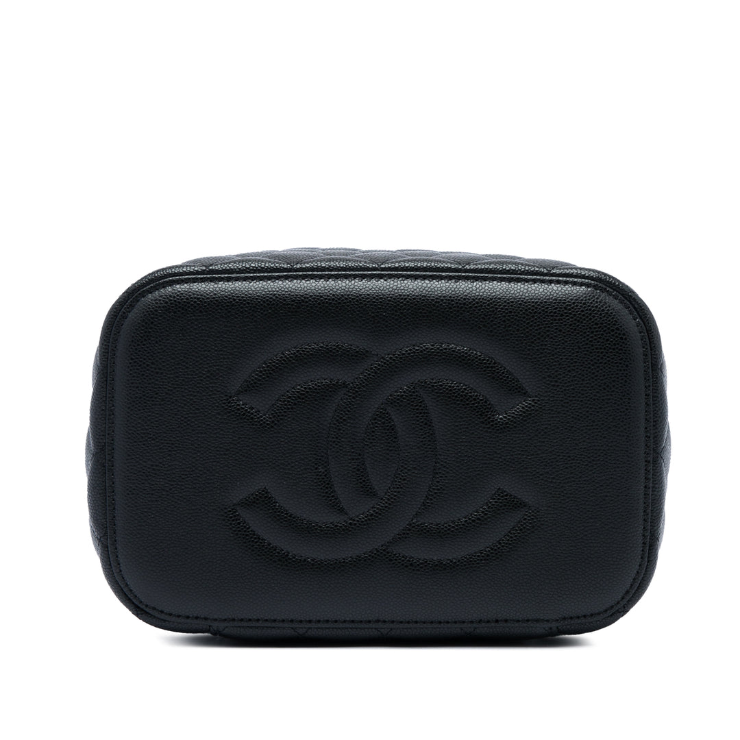 CC Matelassé Vanity Moyen Cuir caviar Noir