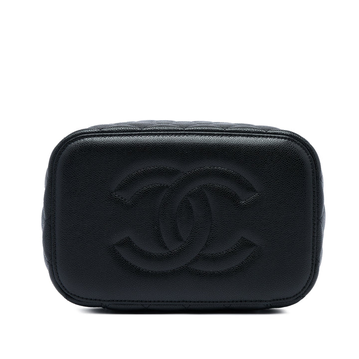CC Matelassé Vanity Moyen Cuir caviar Noir
