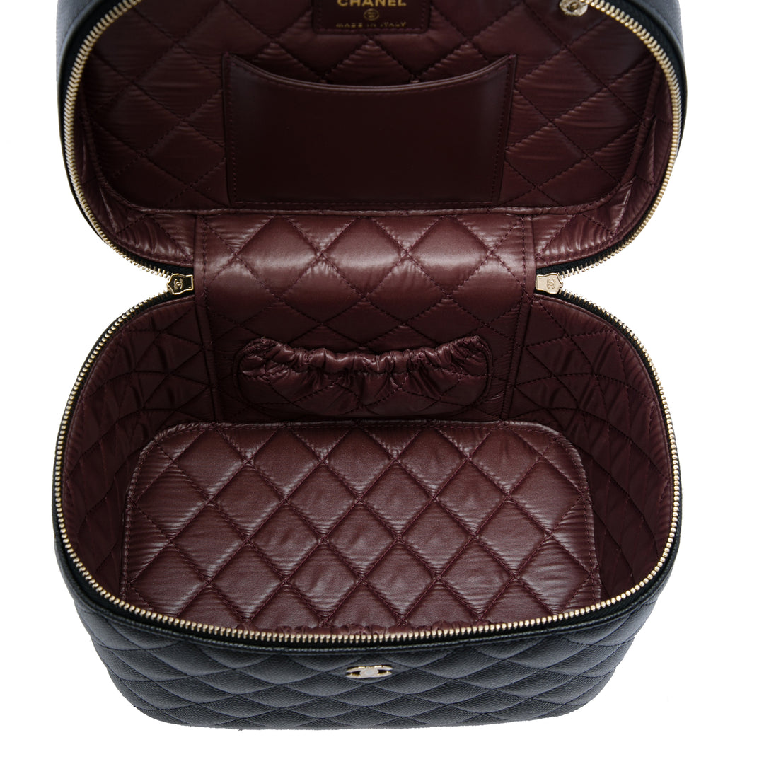 CC Matelassé Vanity Moyen Cuir caviar Noir