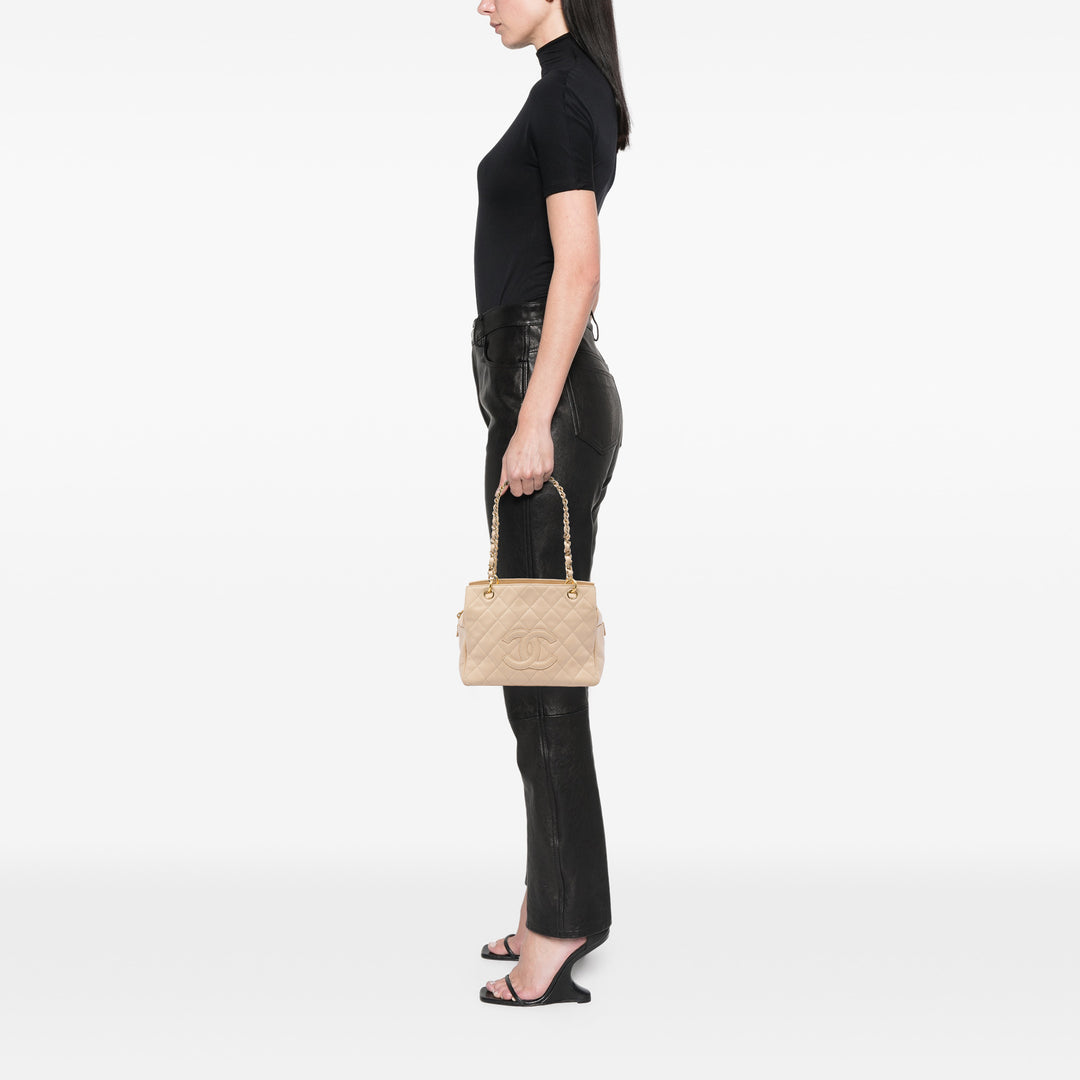 Chanel Petite Timeless Cabas Cuir caviar Marron