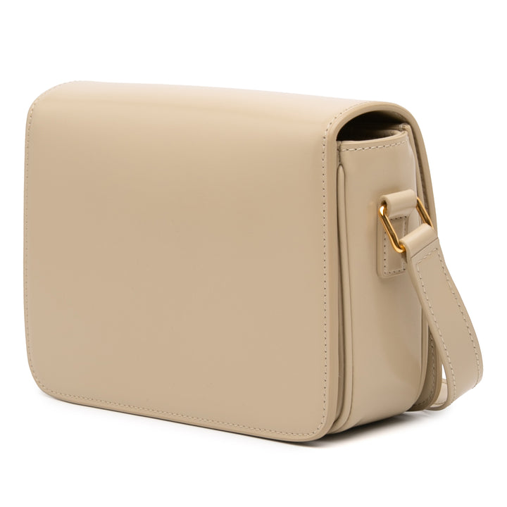 Celine Teen brillant Cuir de veau Triomphe Sac porté croisé
