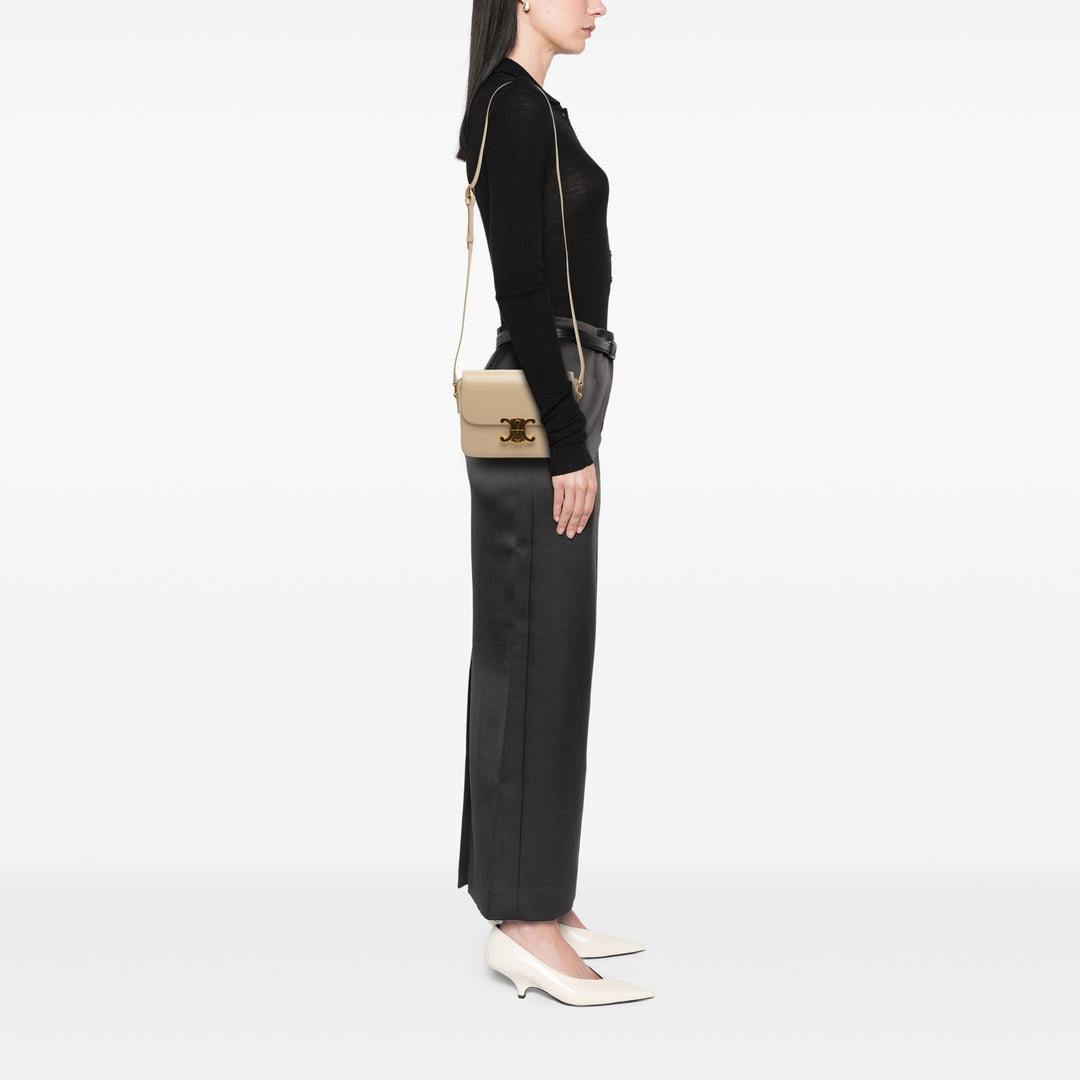 Celine Teen brillant Cuir de veau Triomphe Sac porté croisé