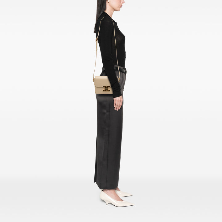 Celine Teen brillant Cuir de veau Triomphe Sac porté croisé
