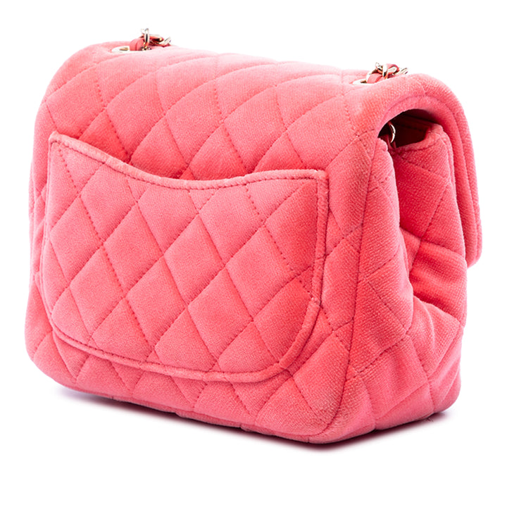 Chanel Classic Carré Perle Crush Rabat simple Mini Rose – vue 2 – GABY PARIS