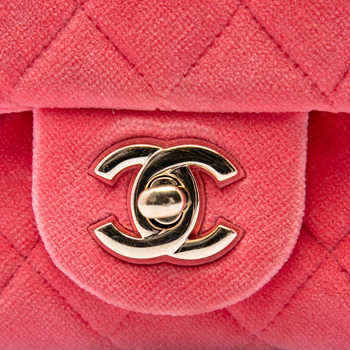 Chanel Classic Carré Perle Crush Rabat simple Mini Rose – vue 5 – GABY PARIS