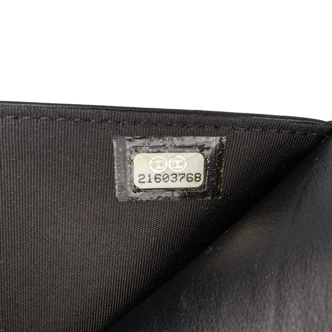 Bicolor Calfskin Boy Wallet On Chain Black - Gaby Paris