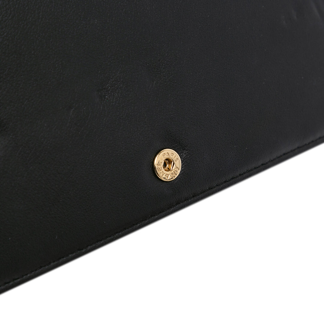 Bicolor Calfskin Boy Wallet On Chain Black - Gaby Paris