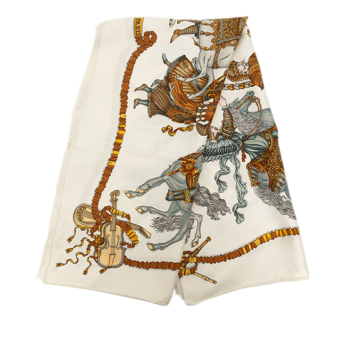 Les Fetes du Roi Soleil Foulard 90 Blanc