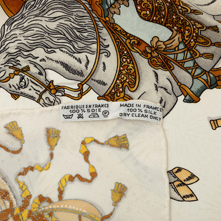 Les Fetes du Roi Soleil Foulard 90 Blanc