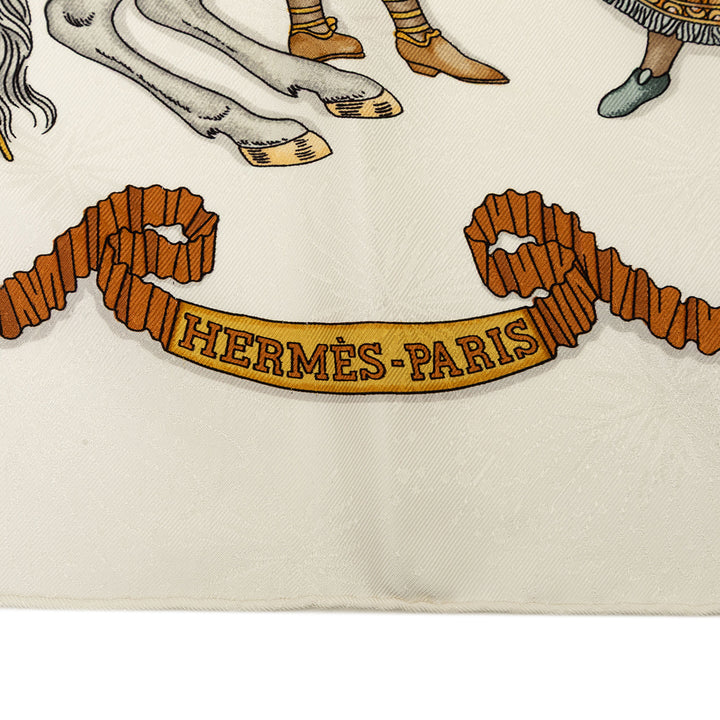 Les Fetes du Roi Soleil Foulard 90 Blanc