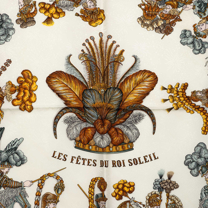 Les Fetes du Roi Soleil Foulard 90 Blanc