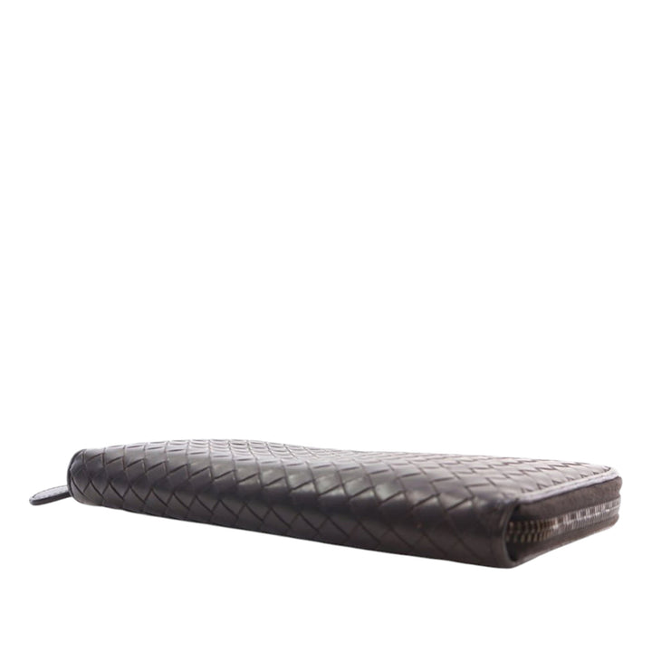 Bottega Veneta Cuir Intrecciato Zip Around Portefeuille