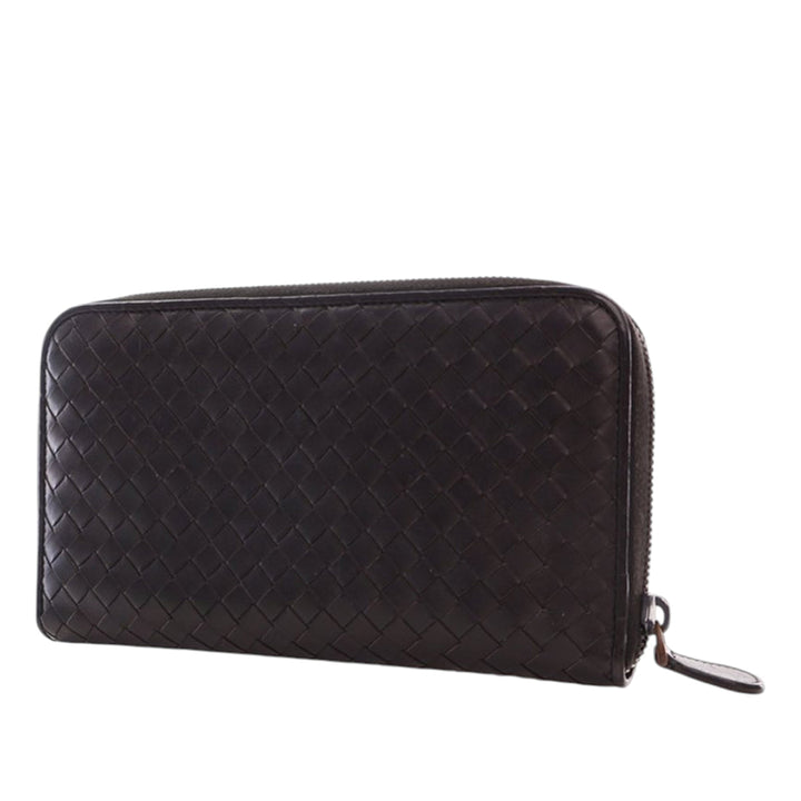 Bottega Veneta Cuir Intrecciato Zip Around Portefeuille
