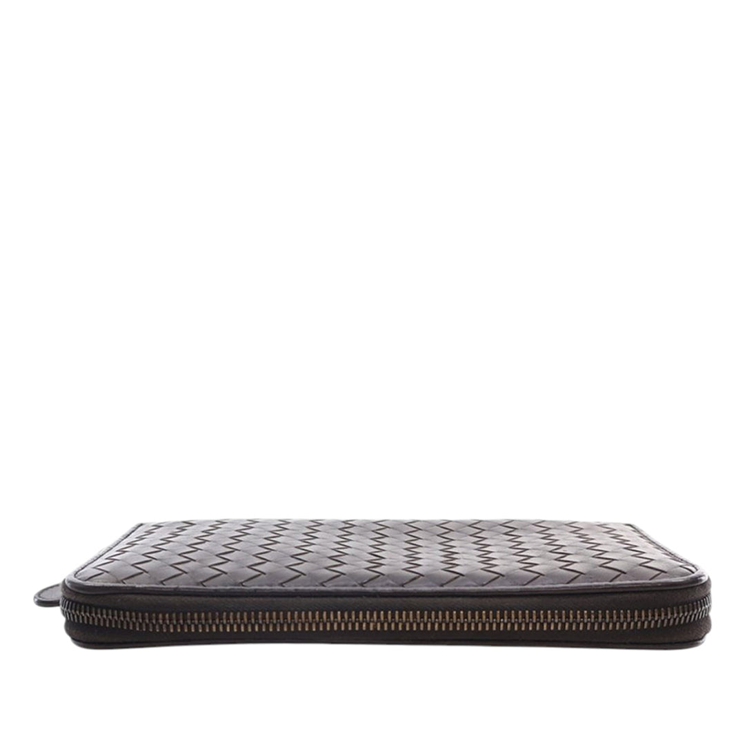 Bottega Veneta Cuir Intrecciato Zip Around Portefeuille
