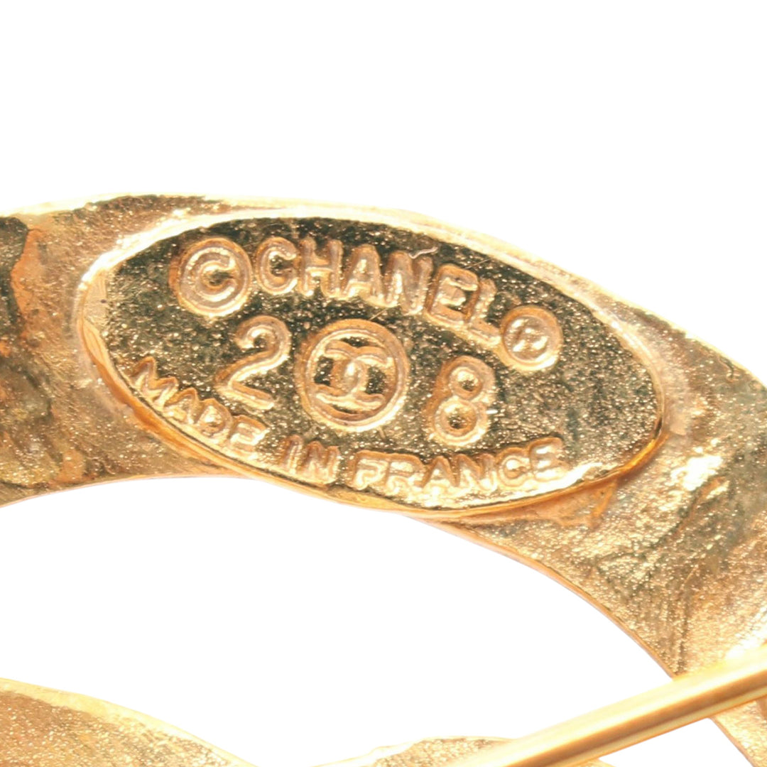 Chanel CC plaqué Rond Broche