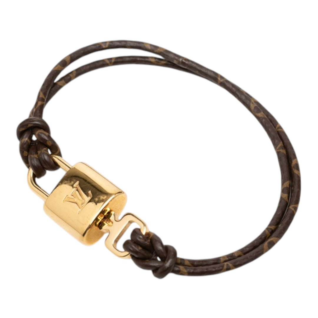 Louis Vuitton LV Padlock Bracelet 17 Monogram Marron – vue 2 – GABY PARIS