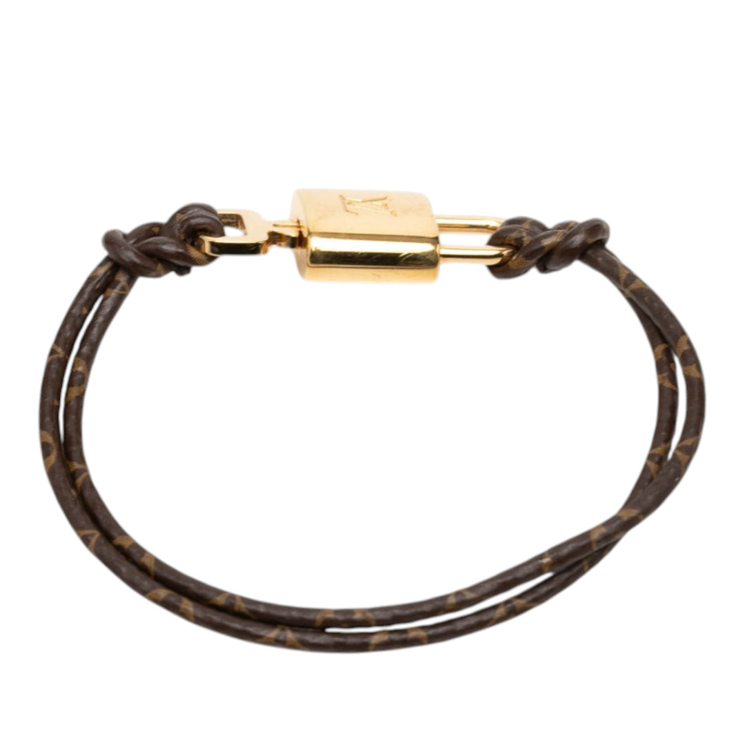 Louis Vuitton LV Padlock Bracelet 17 Monogram Marron – vue 3 – GABY PARIS