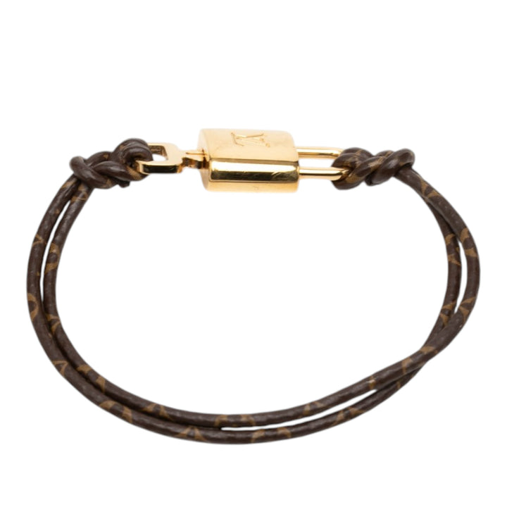 Louis Vuitton LV Padlock Bracelet 17 Monogram Marron – vue 3 – GABY PARIS