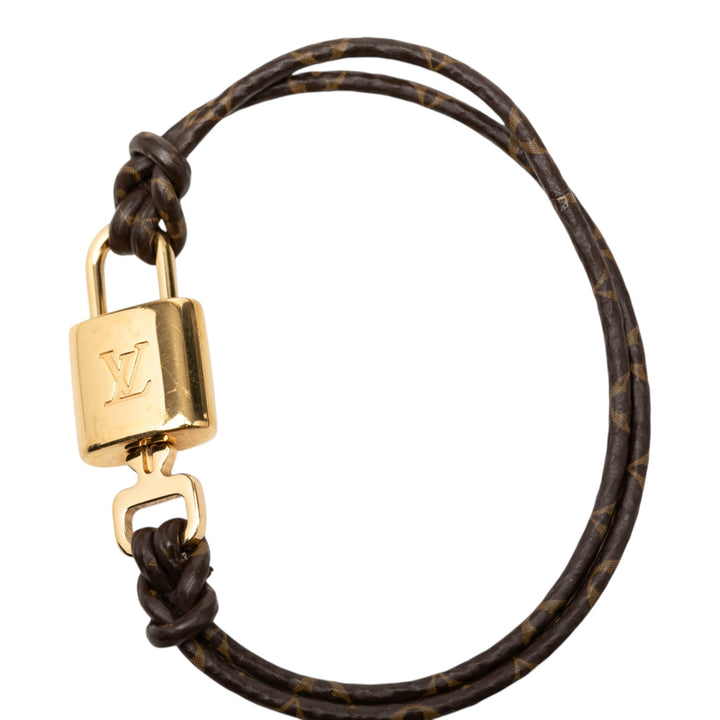Louis Vuitton LV Padlock Bracelet 17 Monogram Marron – vue 4 – GABY PARIS