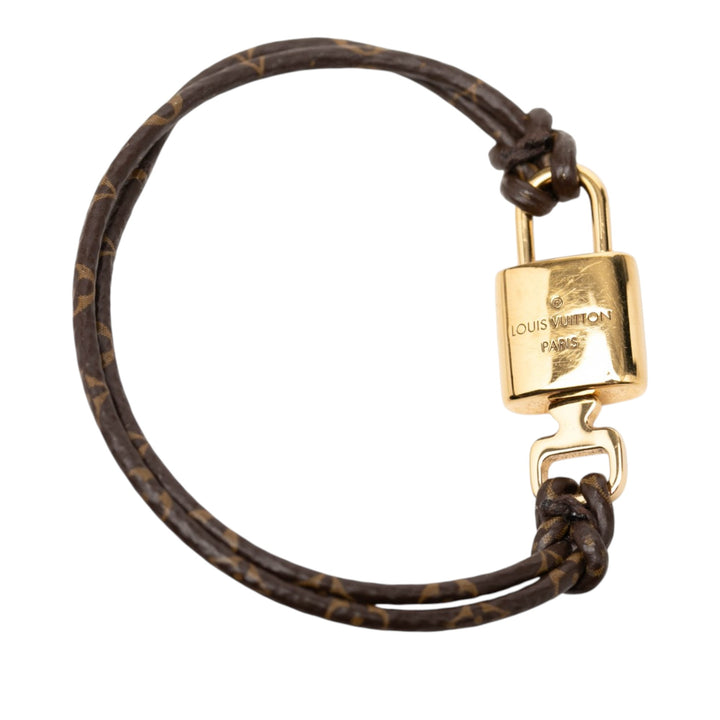 Louis Vuitton LV Padlock Bracelet 17 Monogram Marron – vue 5 – GABY PARIS