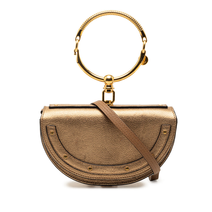 Chloé Metallic Cuir Nile Bracelet Minaudiere Sac