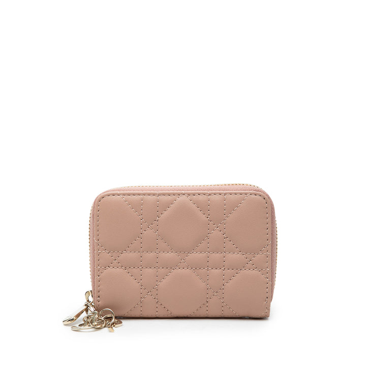 Dior Small Cuir d’agneau Cannage Lady Dior Voyageur Coin Purse