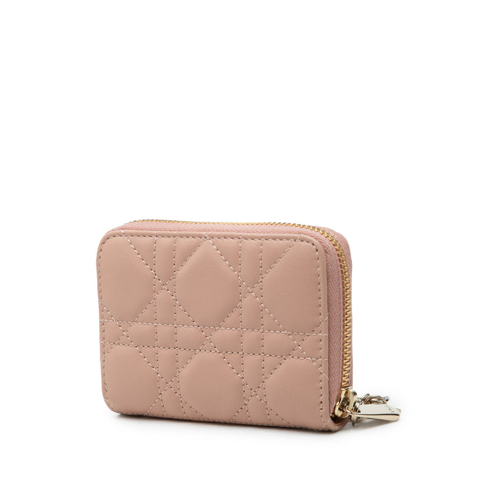 Dior Small Cuir d’agneau Cannage Lady Dior Voyageur Coin Purse