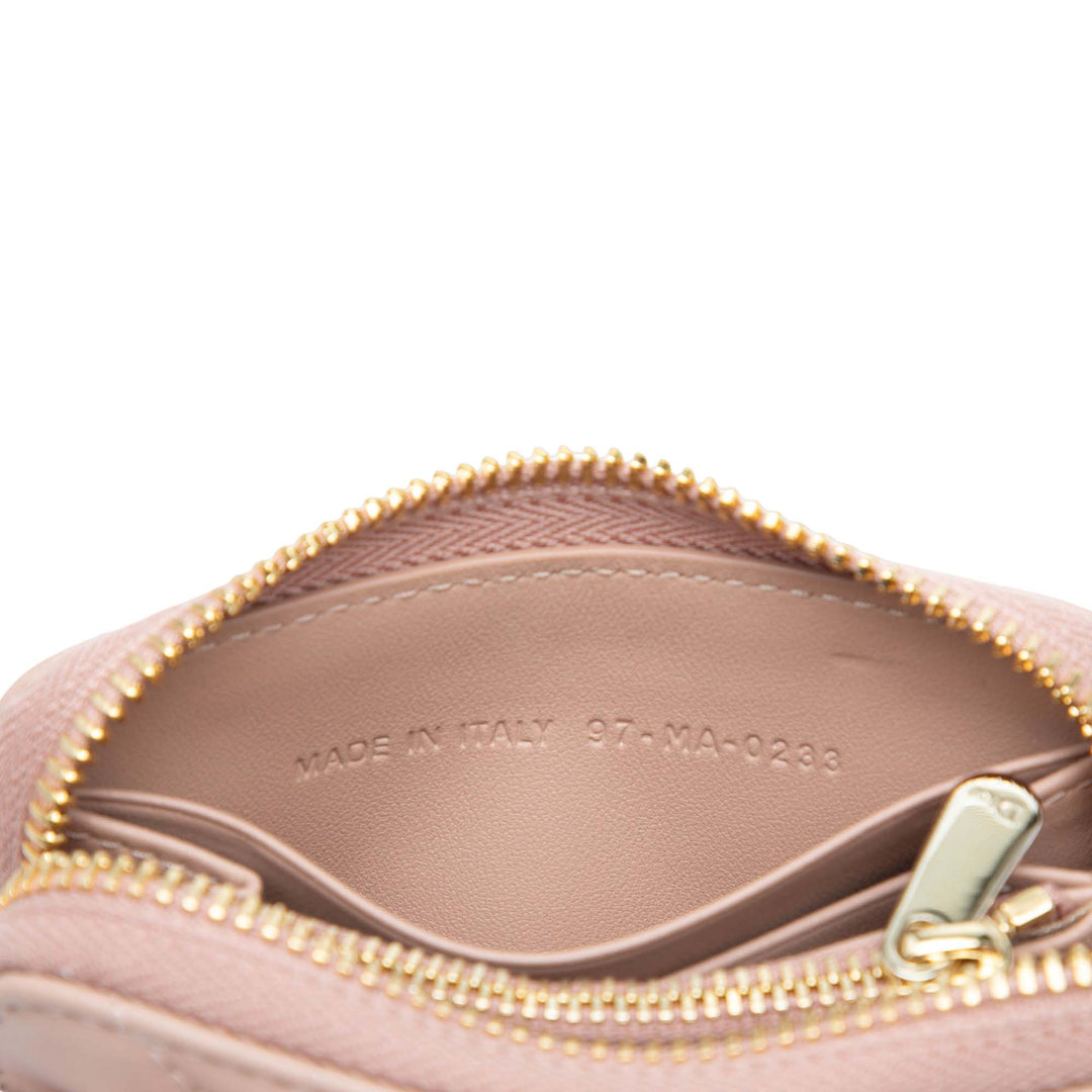 Dior Small Cuir d’agneau Cannage Lady Dior Voyageur Coin Purse