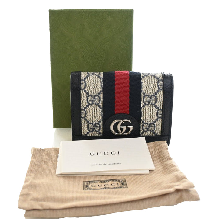 Gucci GG Supreme Web Ophidia Compact Portefeuille