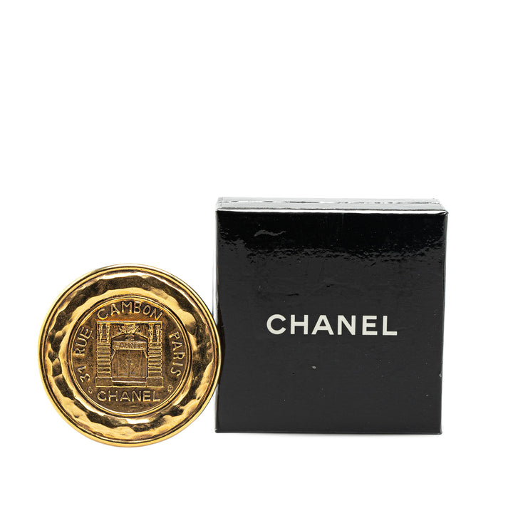 Gold Plated 31 Rue Cambon Brooch Gold - Gaby Paris