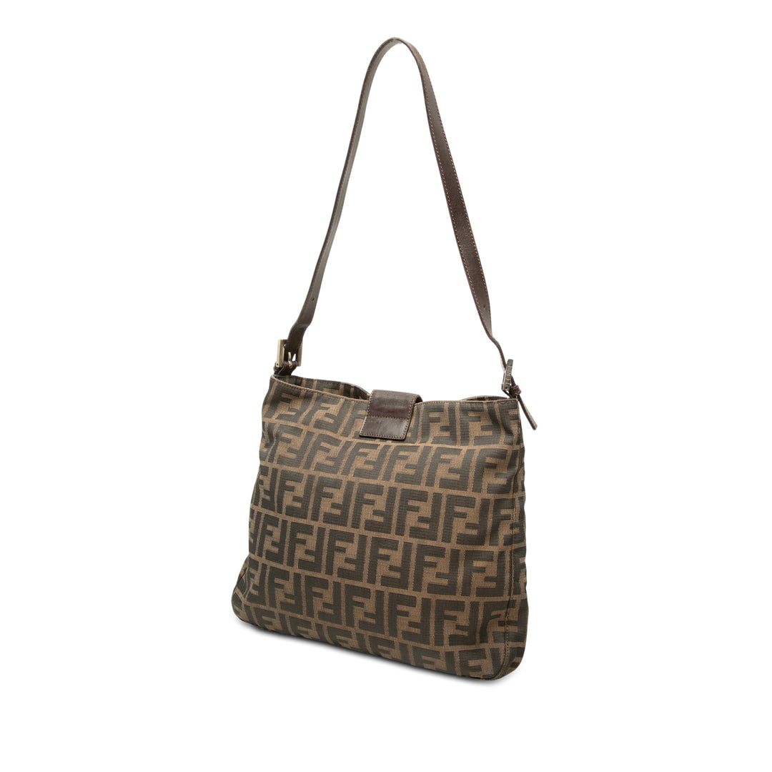 Fendi Sac porté épaule Zucca Marron – vue 2 – GABY PARIS
