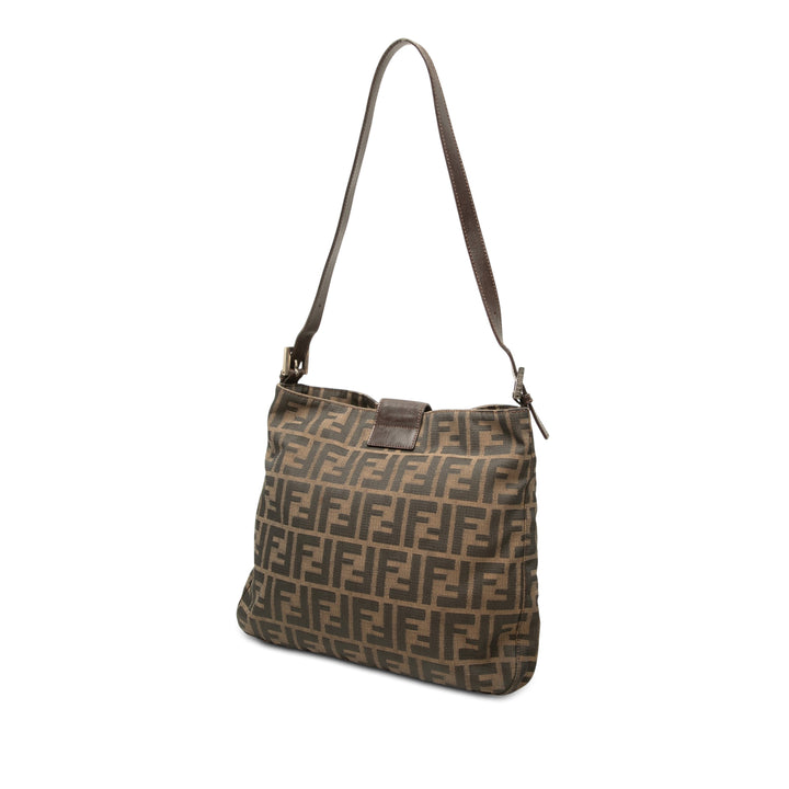 Fendi Sac porté épaule Zucca Marron – vue 2 – GABY PARIS