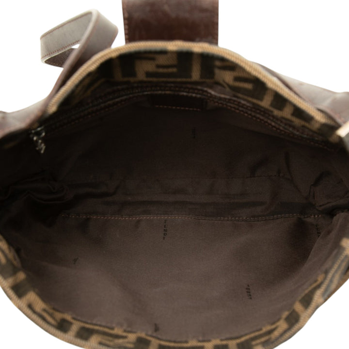 Fendi Sac porté épaule Zucca Marron – vue 4 – GABY PARIS