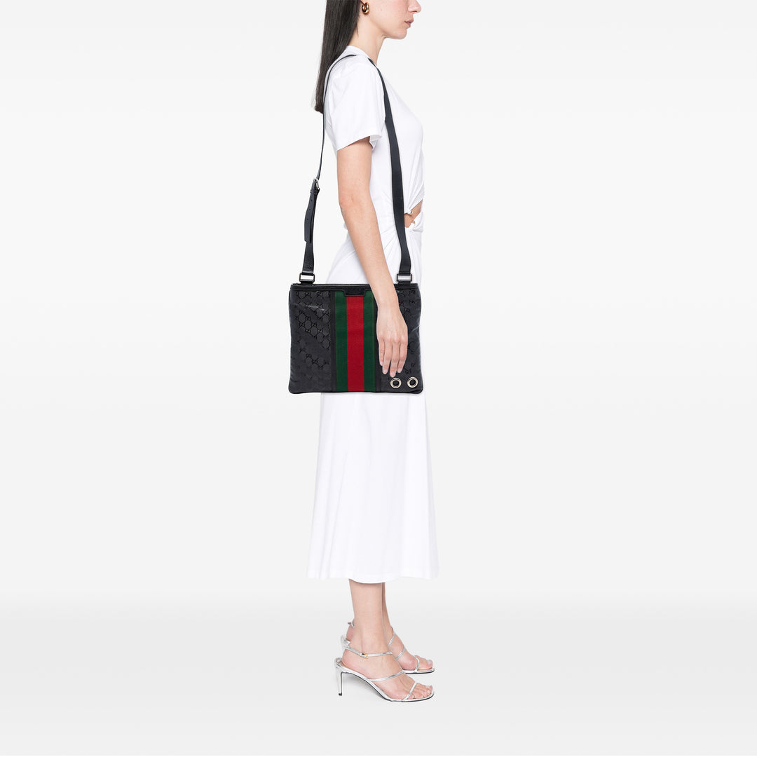 Gucci Fiat 500 Medium GG Imprime Web Messenger Sac