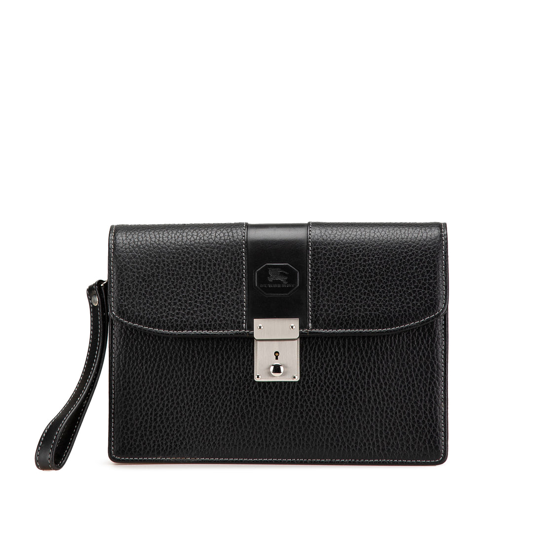 Leather Clutch Black - Gaby Paris