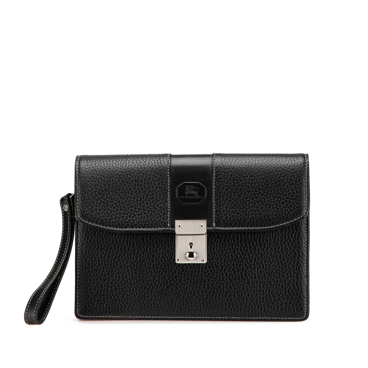Leather Clutch Black - Gaby Paris