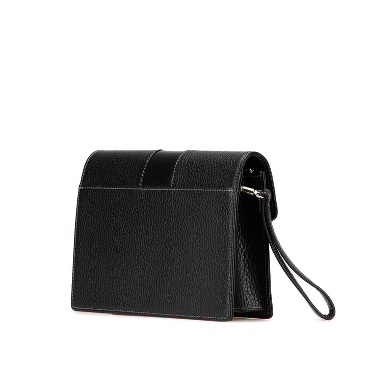 Leather Clutch Black - Gaby Paris